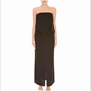 Keepsake the label black strapless midi cocktail party dress S